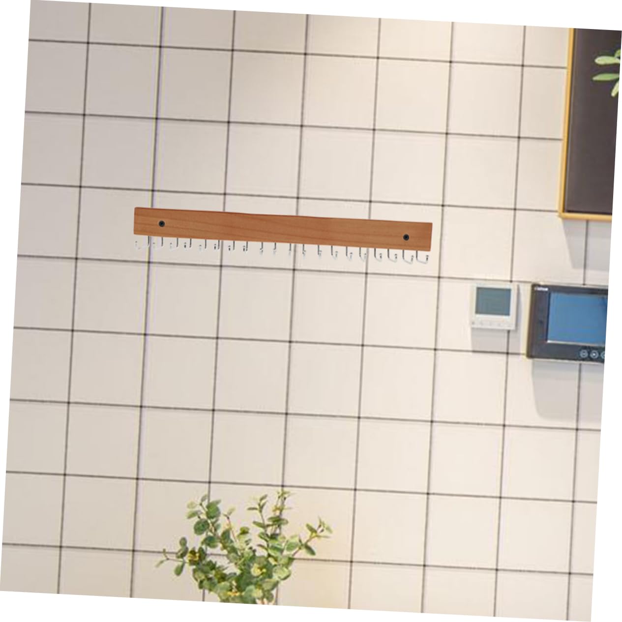 Didiseaon 2 Stück Teiliges Wandmontage Holz Gürtelhalter mit Haken Platzsparender Gürtel und Krawattenorganizer Langlebig Stilvoll und Einfach zu Montieren für Schlafzimmer und