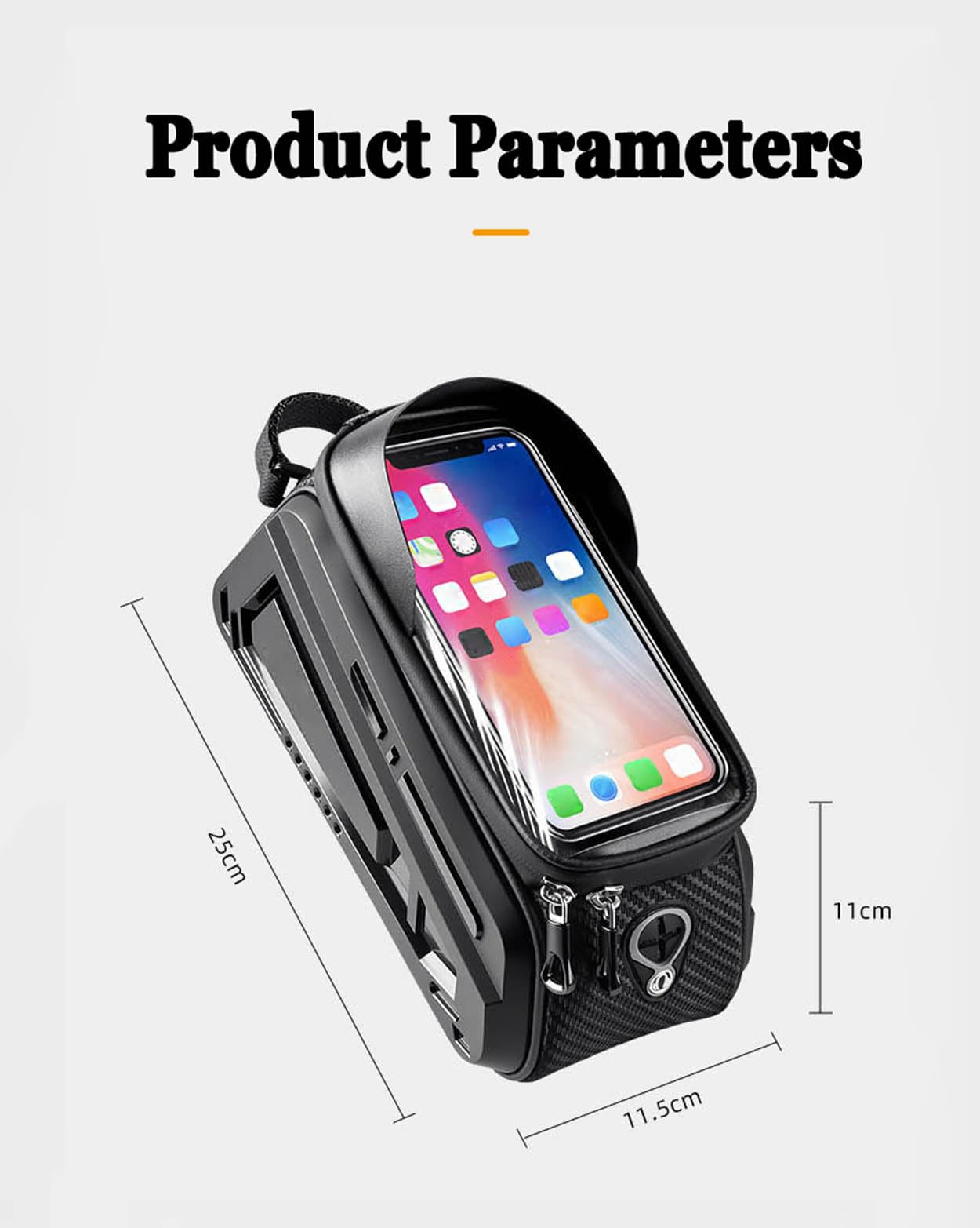 Fahrrad Rahmentasche für Giant AnyRoad Advanced 2019, wasserdichte Fahrradtasche Rahmen Handy mit TPU Sensitivem Touchscreen, Fahrrad Lenkertasche Oberrohrtasche