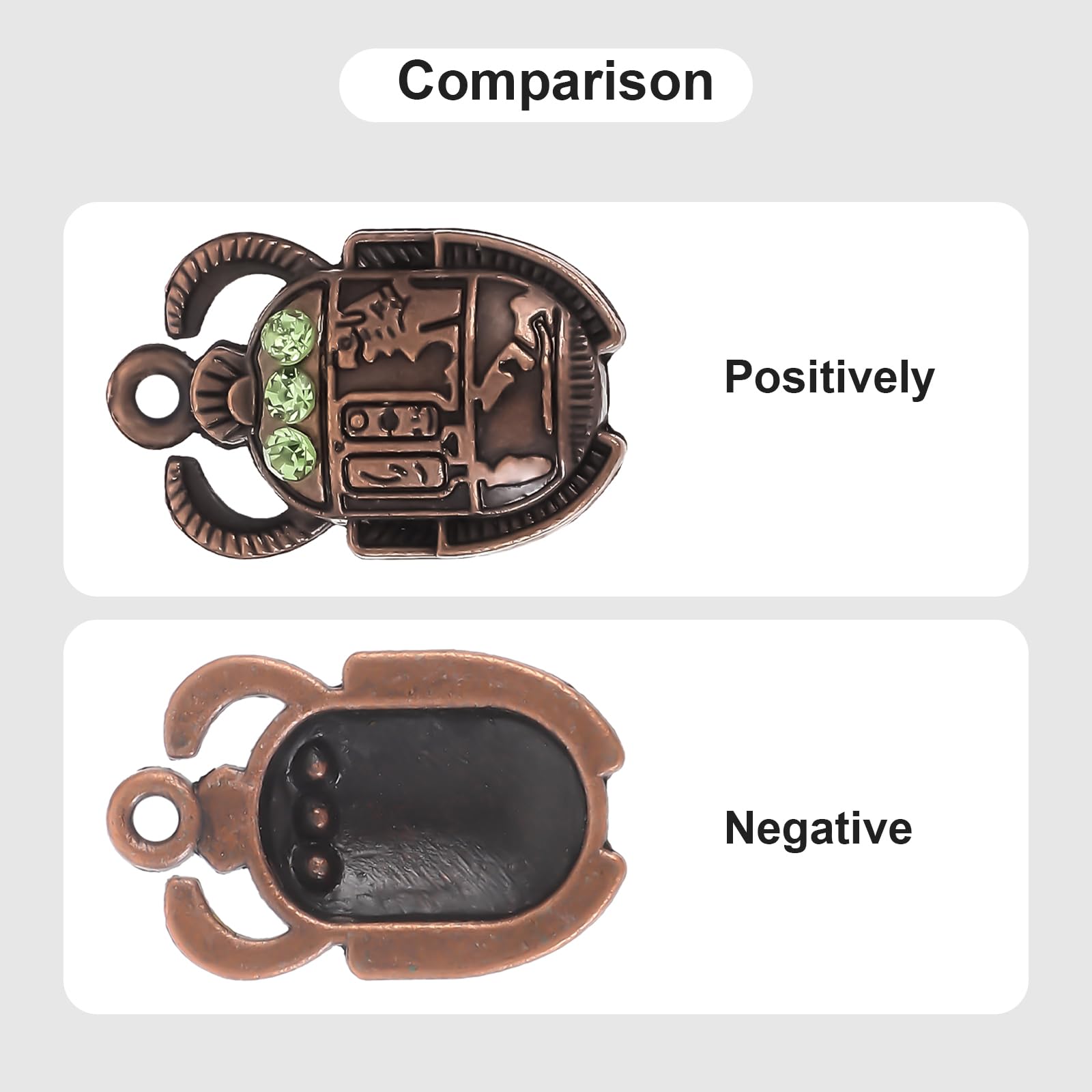 SEWACC Scarab Charms 40pcs Scarab Pendant Alloy Bulk Earrings Beetle Charm - Image 6