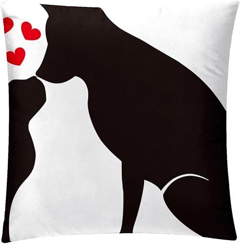 Funda de almohada de 18 x 18 pulgadas, paquete de 2 fundas de almohada para sofá, dormitorio, automóvil, sala de estar, perro gato animal