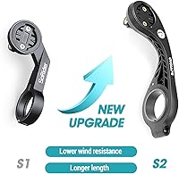 Vista 6 de S2 Montura frontal compatible con Garmin Edge, XOSS, iGPSPORT - Manillar de bicicleta de 1.25"/ 31.8mm