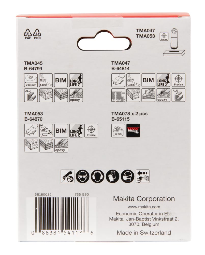 Makita B-67511 Starlock - Juego de carpintería multiherramienta
