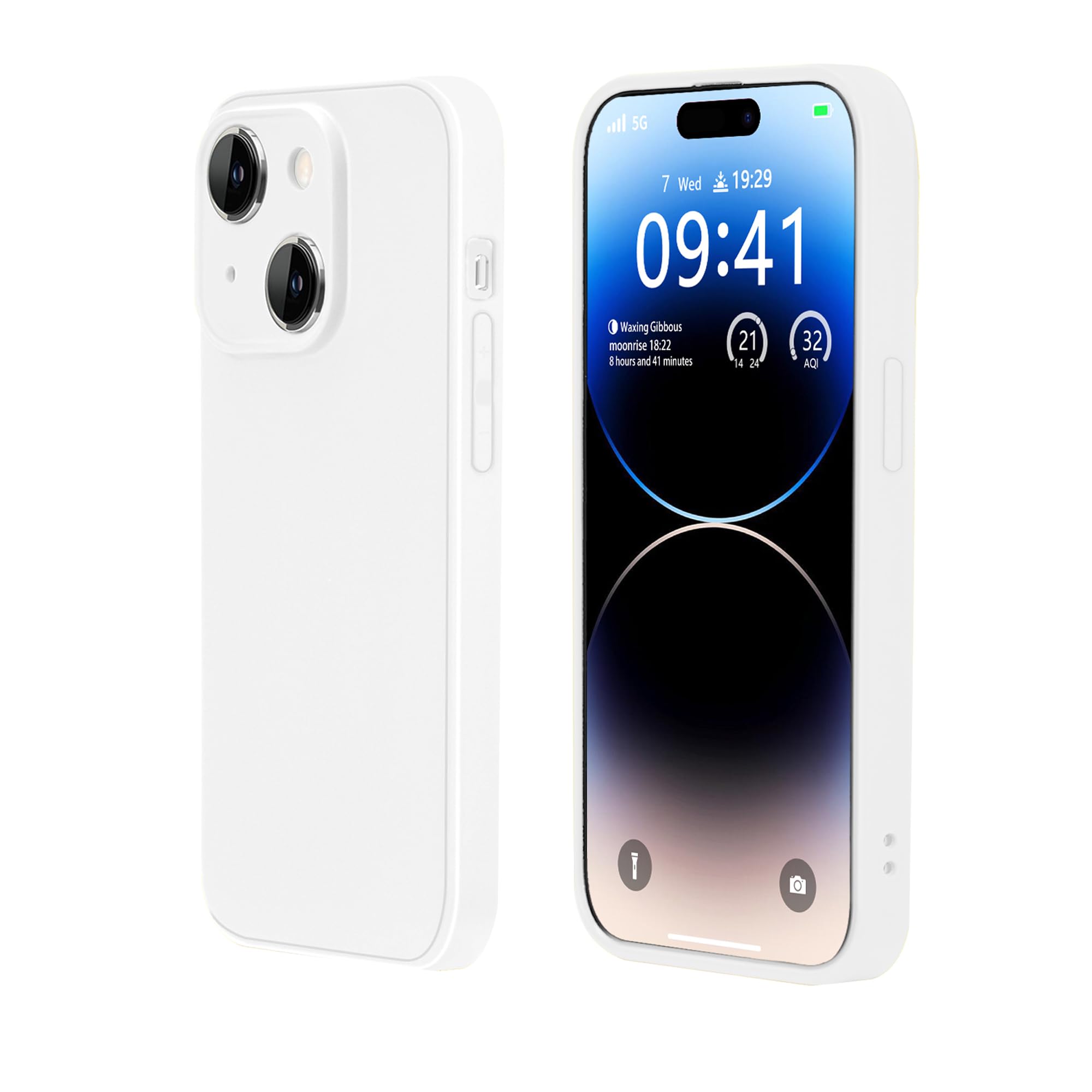 Compatible with iPhone 14 6.1 Inches Case,New Upgraded Military-Grade Shock-Proof Camera Lens Provides Full Body Protection for Men and Women(White)