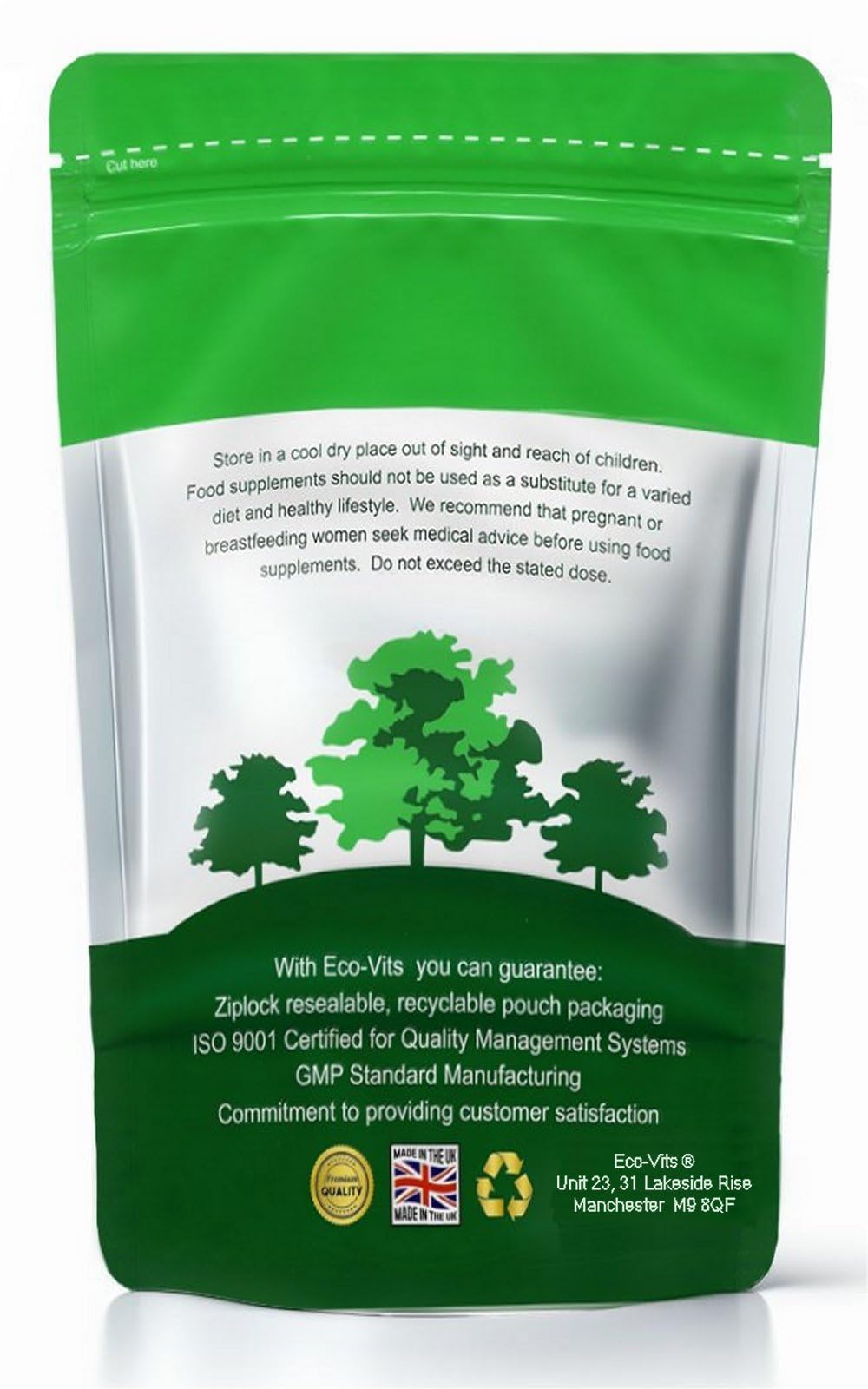 ECO-VITS BENFOTIAMINE (300 mg) 60 CAPS. Emballage recyclable. Pochette scellée
