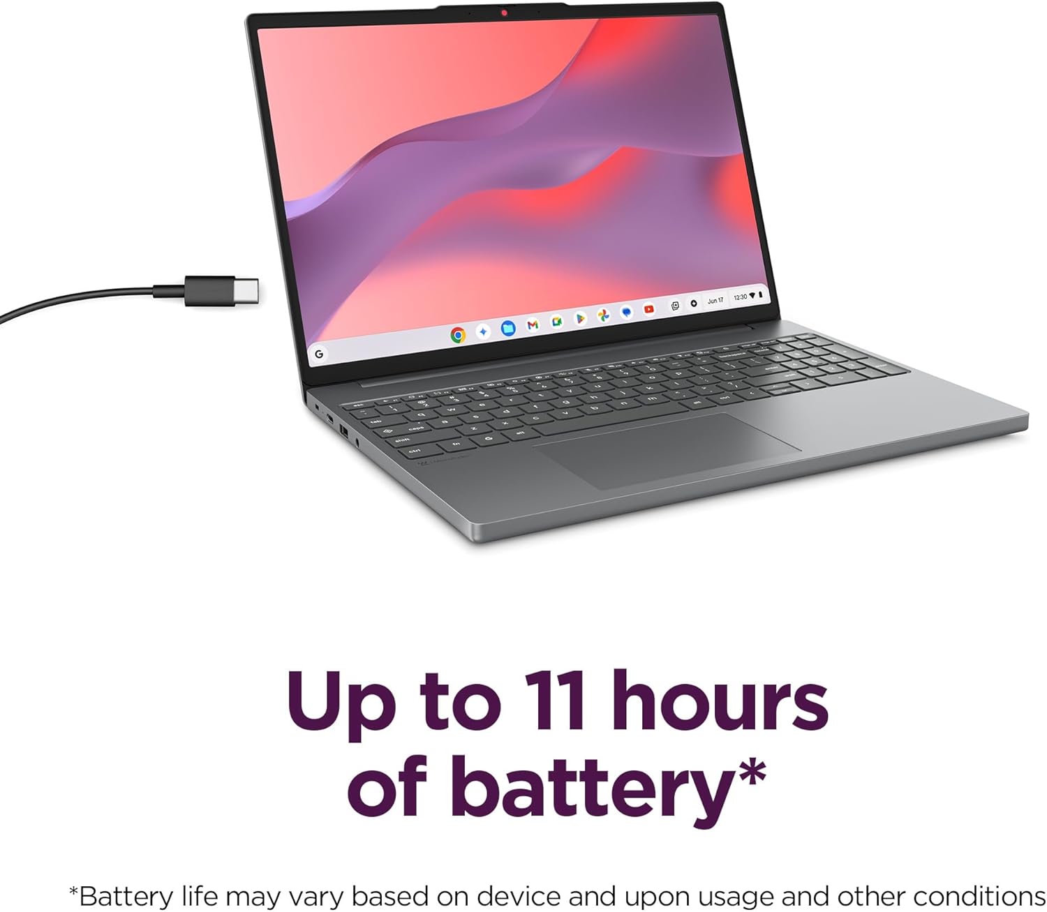 Lenovo Chromebook i - Everyday Laptop - Google Gemini - Intel® N150 CPU - 15.3" WUXGA IPS Display - 8GB RAM - 128GB Storage - Integrated Intel® Graphics - Luna Grey image 7
