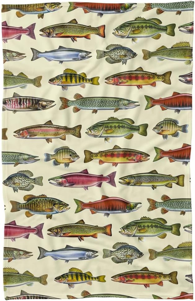 LOGOVISION JQ Licensing Blanket, 36"x58" Saltwater Gamefish Fleece Blanket