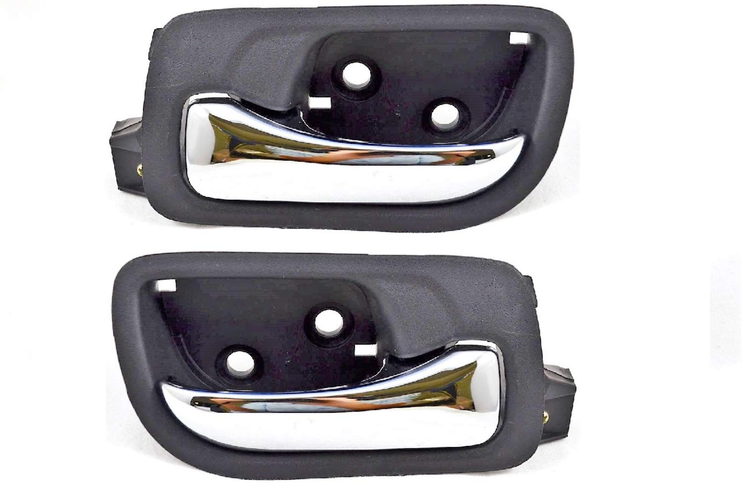PT Auto Warehouse HO-2238MA-RP - Maniglia interna, alloggiamento nero con leva cromata - berlina a 4 porte, coppia posteriore sinistra/destra