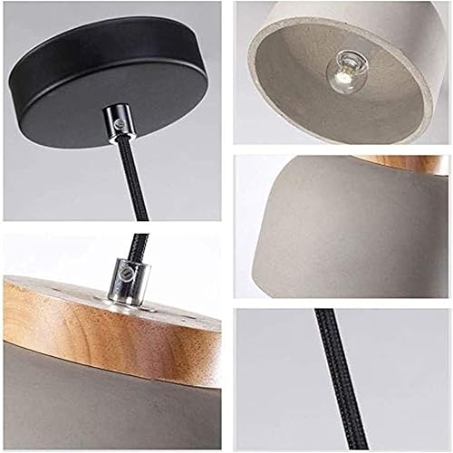 Miniatura 7 de Candeleros, Luz Colgante de Tazón de Cemento de Retro Industrial, Lámpara Colgante de Techo Creativo Sólido de 1 Luz, Iluminación de Arte