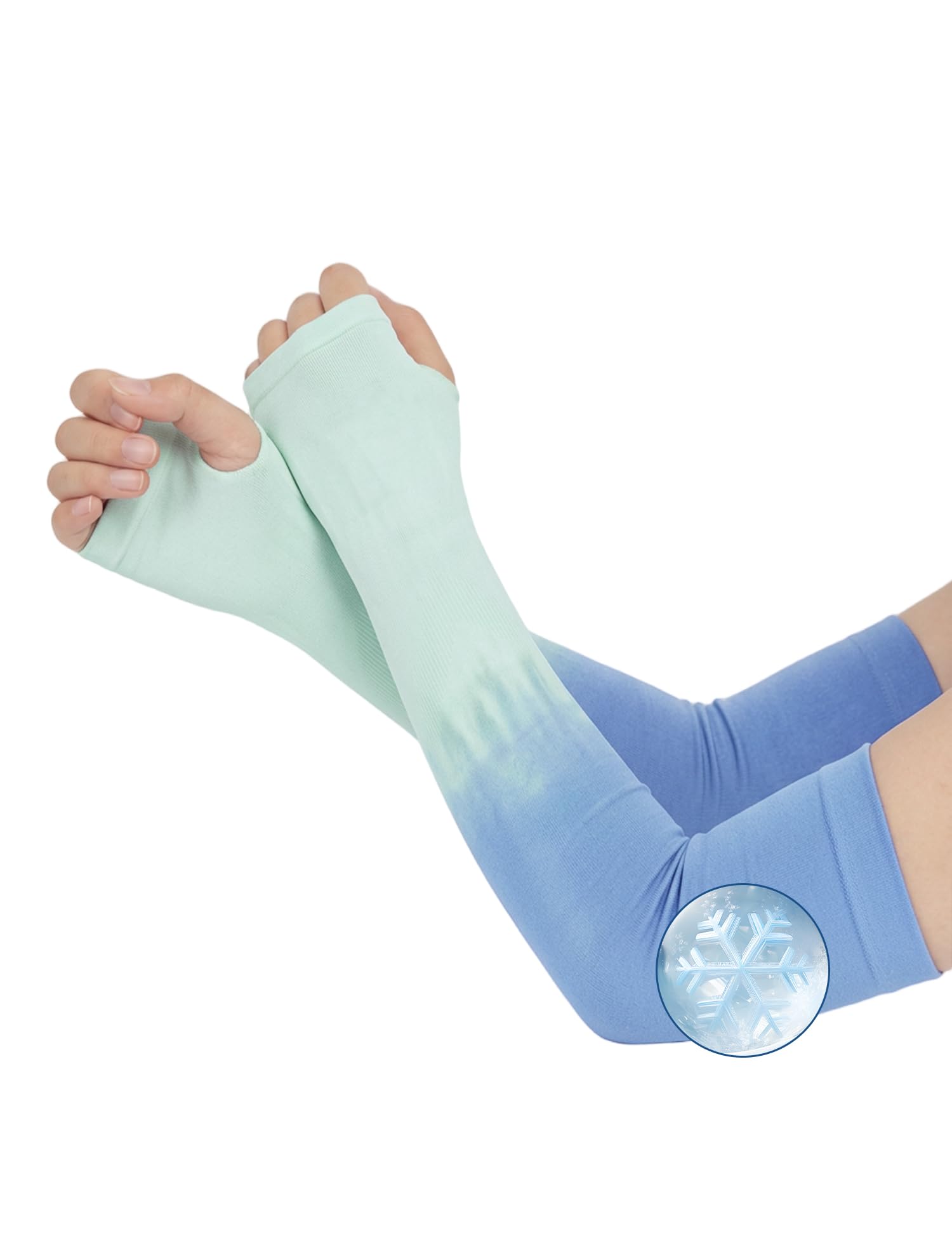 venzina No-Finger Hole Cooling Arm Sleeves (One SizeFits Most) |Elbow Reinforcement|UPF50+ Sun Protection & Breathable |for Cycling-picture-42