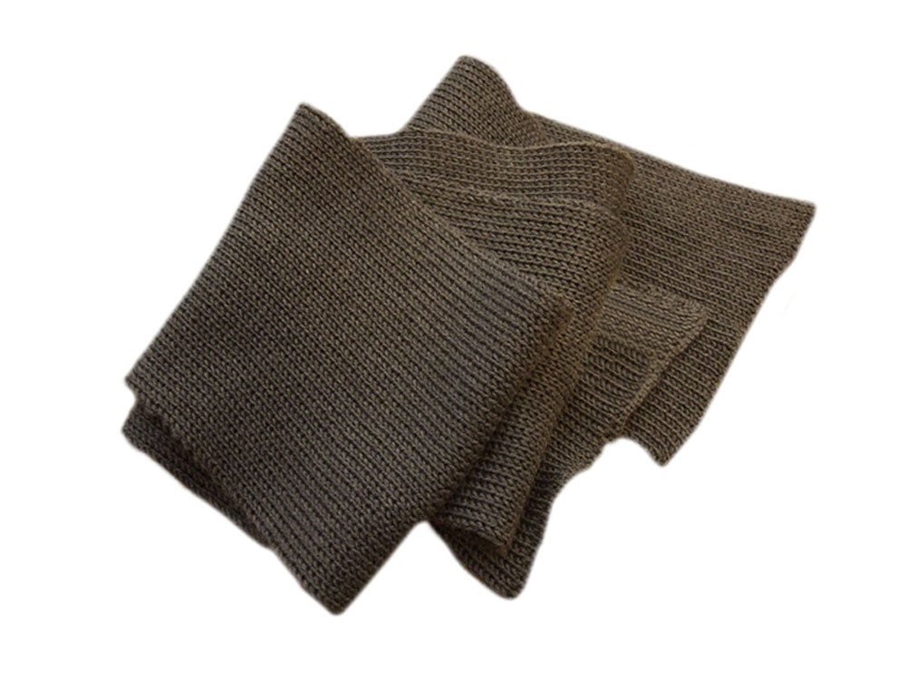 Sciarpa 100% lana merino adulto unisex uomo donna lavorato a maglia caldo inverno freddo scaldacollo Grigio Grigio scuro