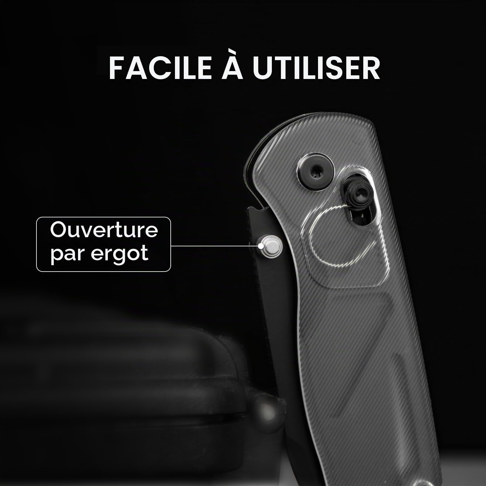 Kizer Drop Bear EDC Couteau de Poche, 2,97" Lame Nitro-V Manche en Acrylique Couteau Pliable avec Ouverture par Bouton-Poussoir, Verrouillage à Embrayage Couteaux EDC pour Hommes et Femmes V3619A9