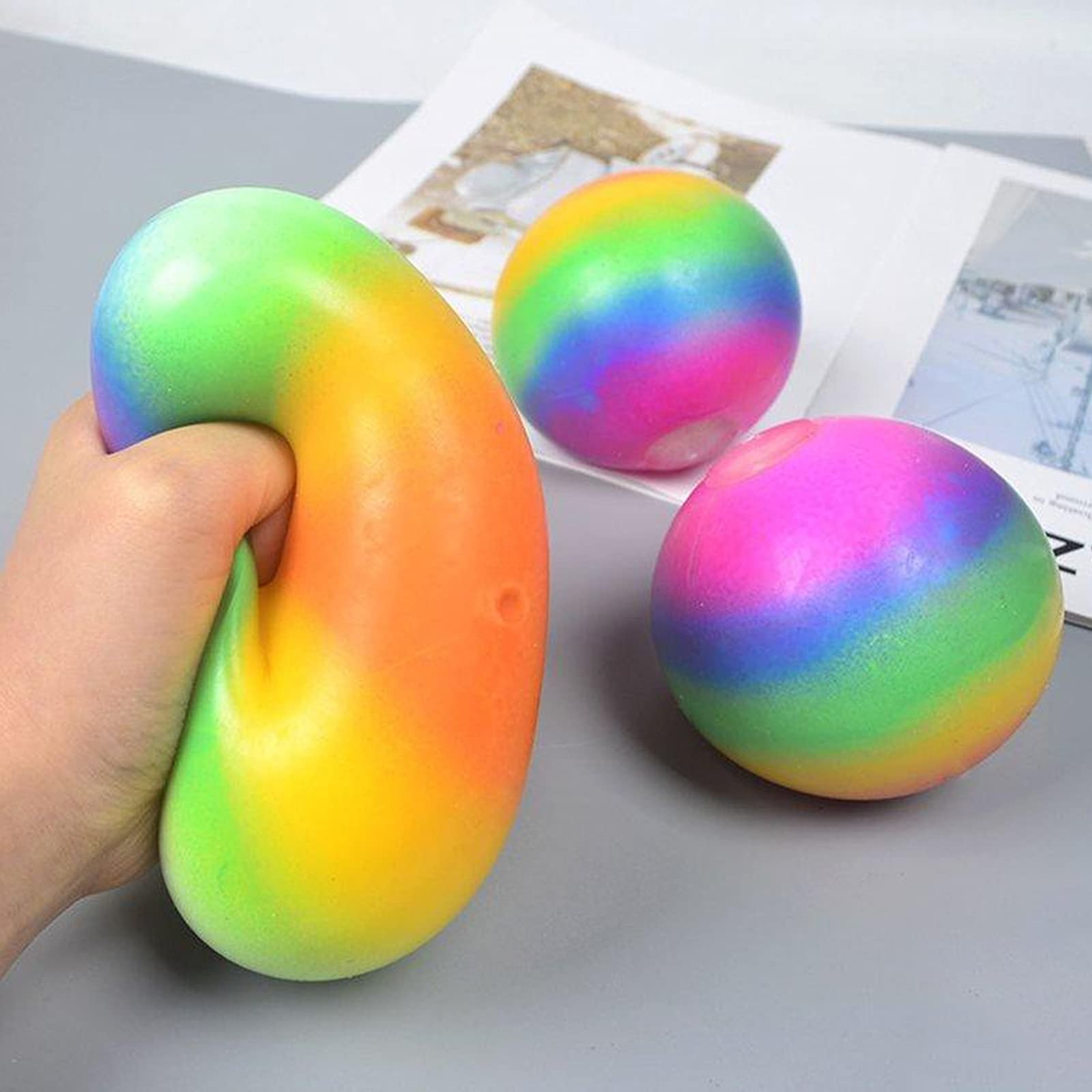 CABLEPELADO Pelota Antiestrés Azul De 6 Cm – Espuma De Alta Densidad Para Aliviar La Ansiedad Y Relajar Las Manos, Ideal Para Oficina Y Hogar
