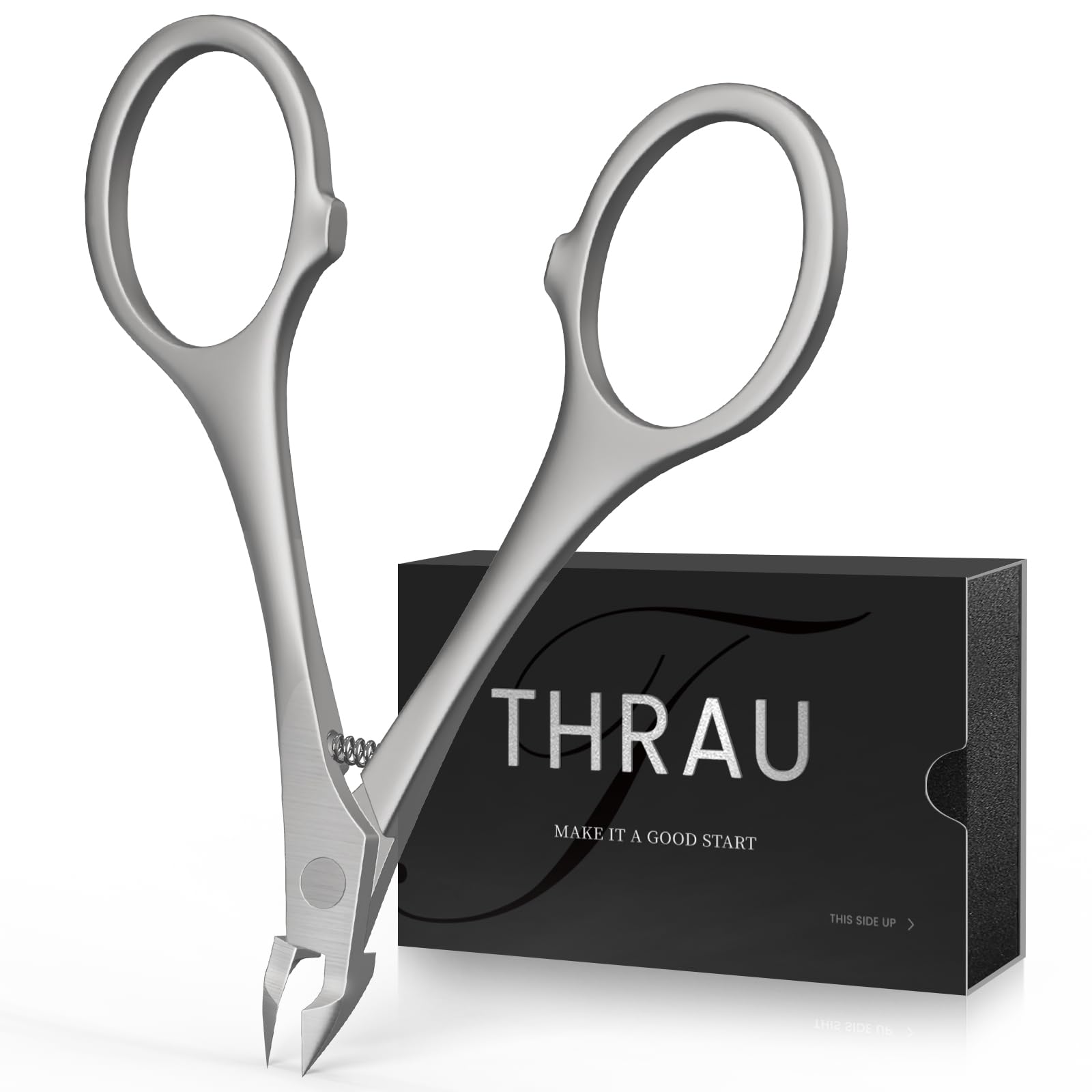 THRAU Cuticle Trimmer with Round Grip Newly Upgraded New Round Grip