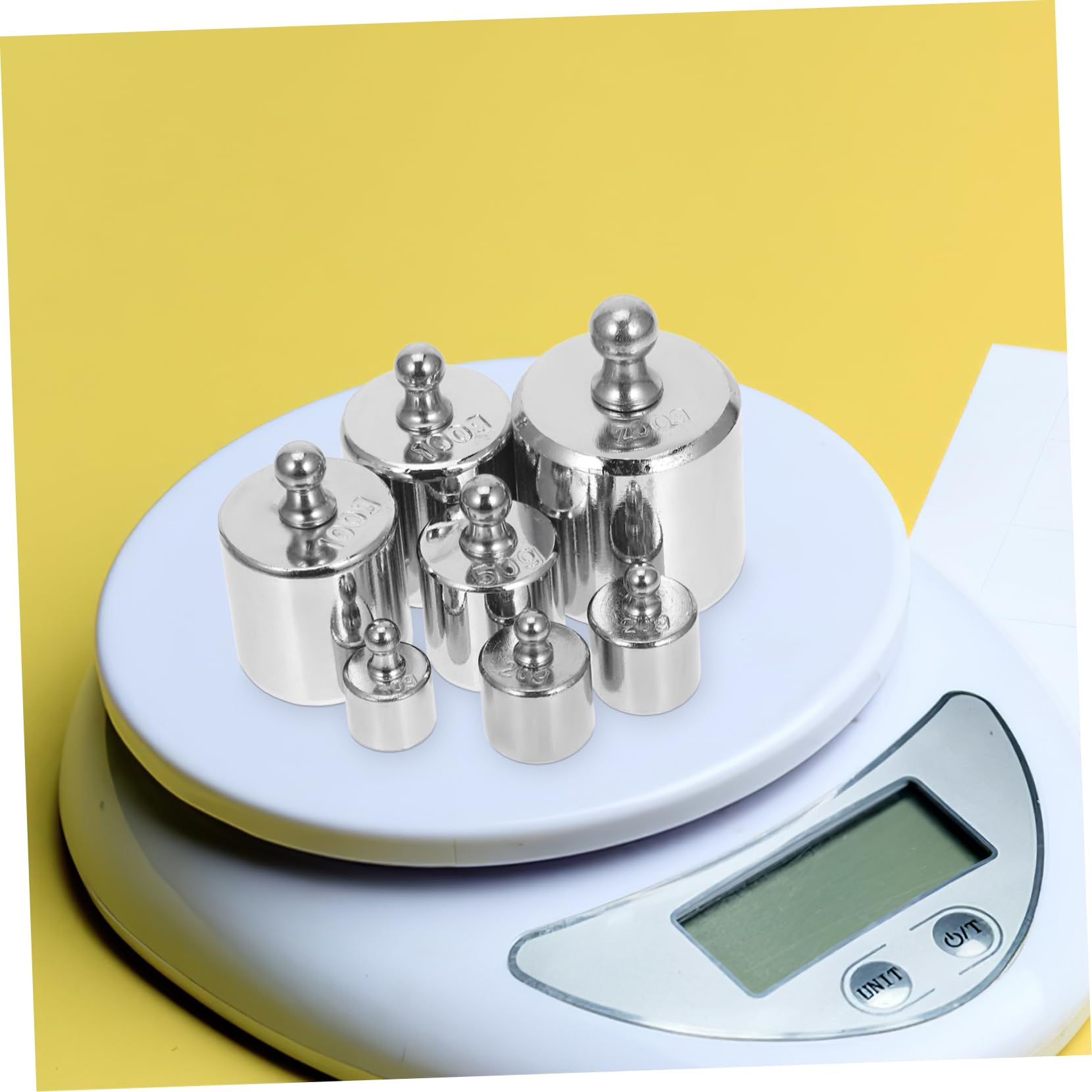 1 Juego Calibración Cromadas para Balanzas de Medición Científica Precisión y Distribución Uniforme para Uso y Manualidades