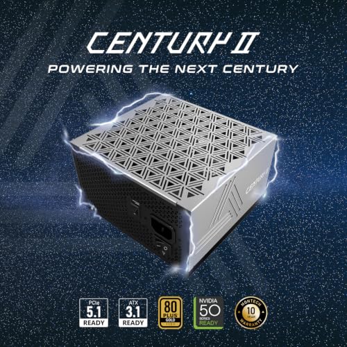 Image of MONTECH Century II 650W ATX 3.1 Fully Modular 80 Plus Gold Power Supply | PCIe 5.1, Native 12V-2x6 Cable, Compact 140mm Design, Low-Noise Zero RPM Mode, Japanese Main Capacitor, 10-Year Warranty