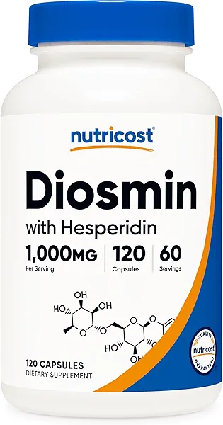 Nutricost Diosmin with Hesperidin (1000mg) 120 Capsules - Diosmin Complex, Vegan, GMO-Free, Gluten-Free, 60 Servings