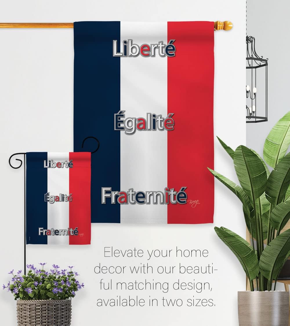 Breeze Decor H108089 France Flags Of The World tio lity Decorative Vertical House Flag, 28" X 40", Multi-Color