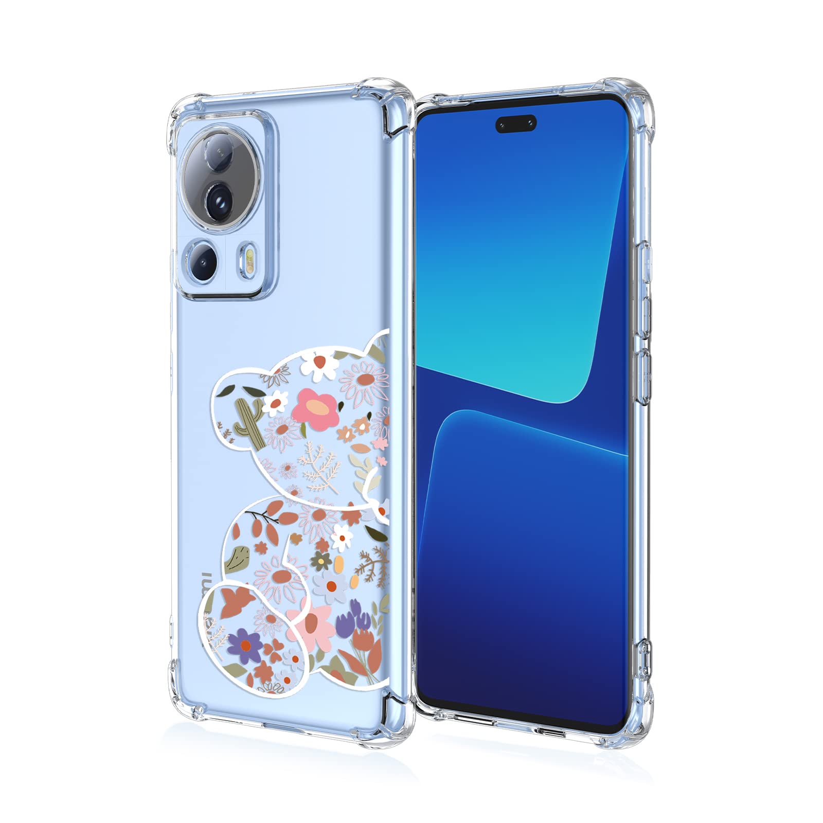 WBWONE Motif Imprimé Peint Coque Pour Xiaomi 13 Lite/Mi 13 Lite 5G Étui, Souple TPU Housse Etui De Protection En Silicone En Gel Antichoc Bumper Case Cover (A12