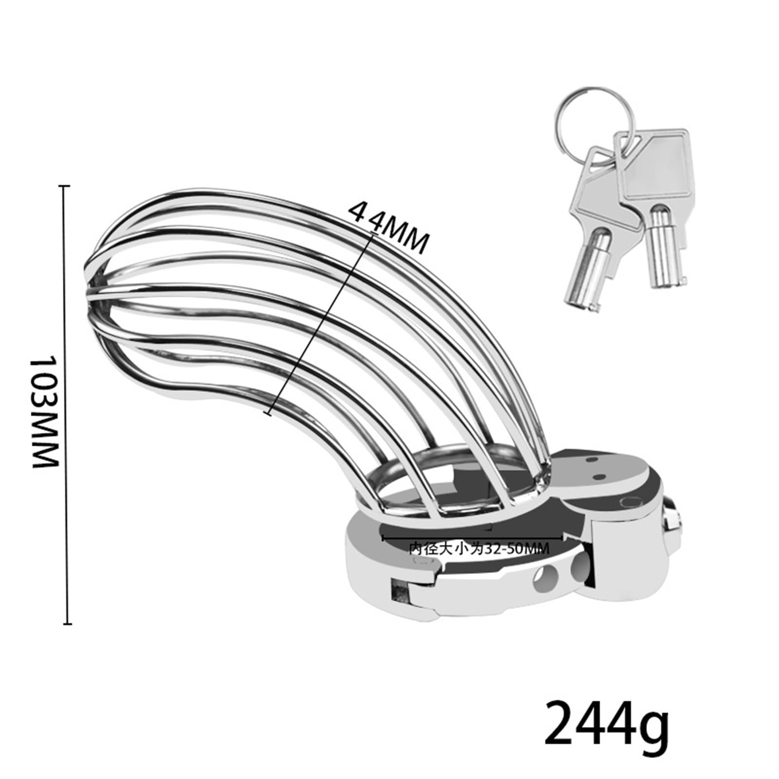 Cage de chasteté métallique creuse pour hommes anneau de poulet réglable dispositif de chasteté pour empêcher l'érection serrure de chasteté pour hommes SM cage primaire cage à pénis