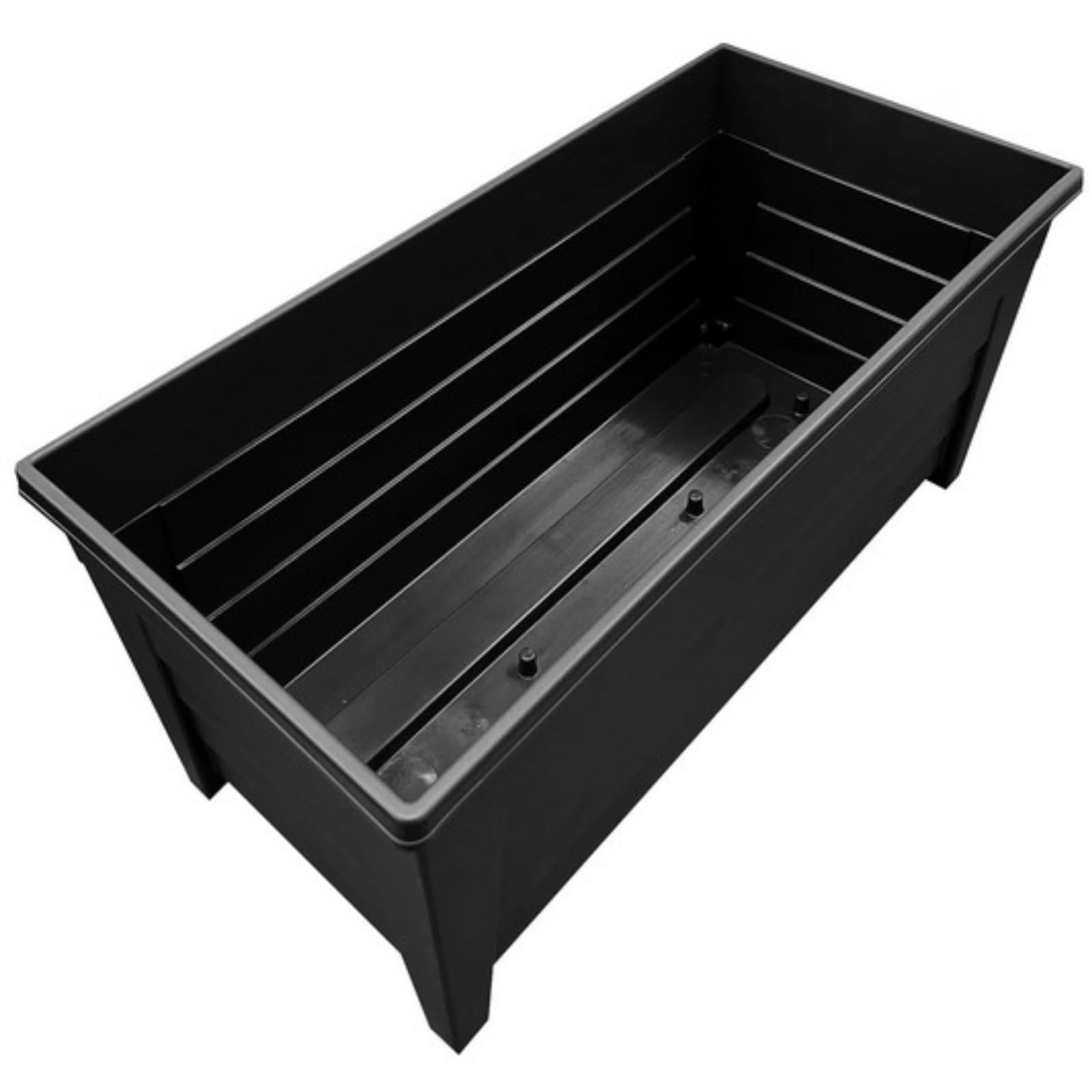 Easy Shopping® Black Large Grosvenor Trough 55cm Long Plant Pot Flower Planter Ideal for Home Office Balconies Gardens Greenhouses & Patios & Park (2) - 3