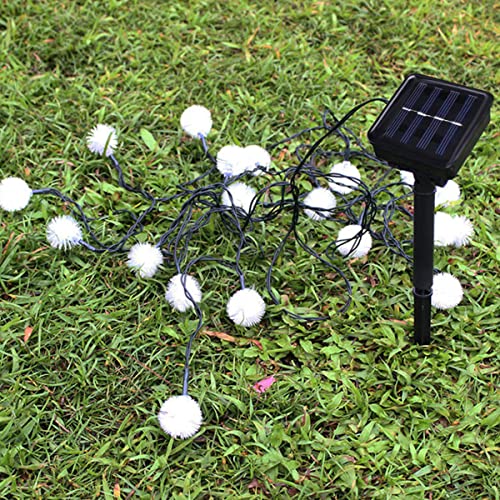 Epyz Solar String Lights, 6.5 Meter 30 LED Decorative Lighting Snow Ball for Garden, Home, Patio, Lawn, Party, Holiday, Indoor, Outdoor, Party Decorations Waterproof (Warm Yellow)