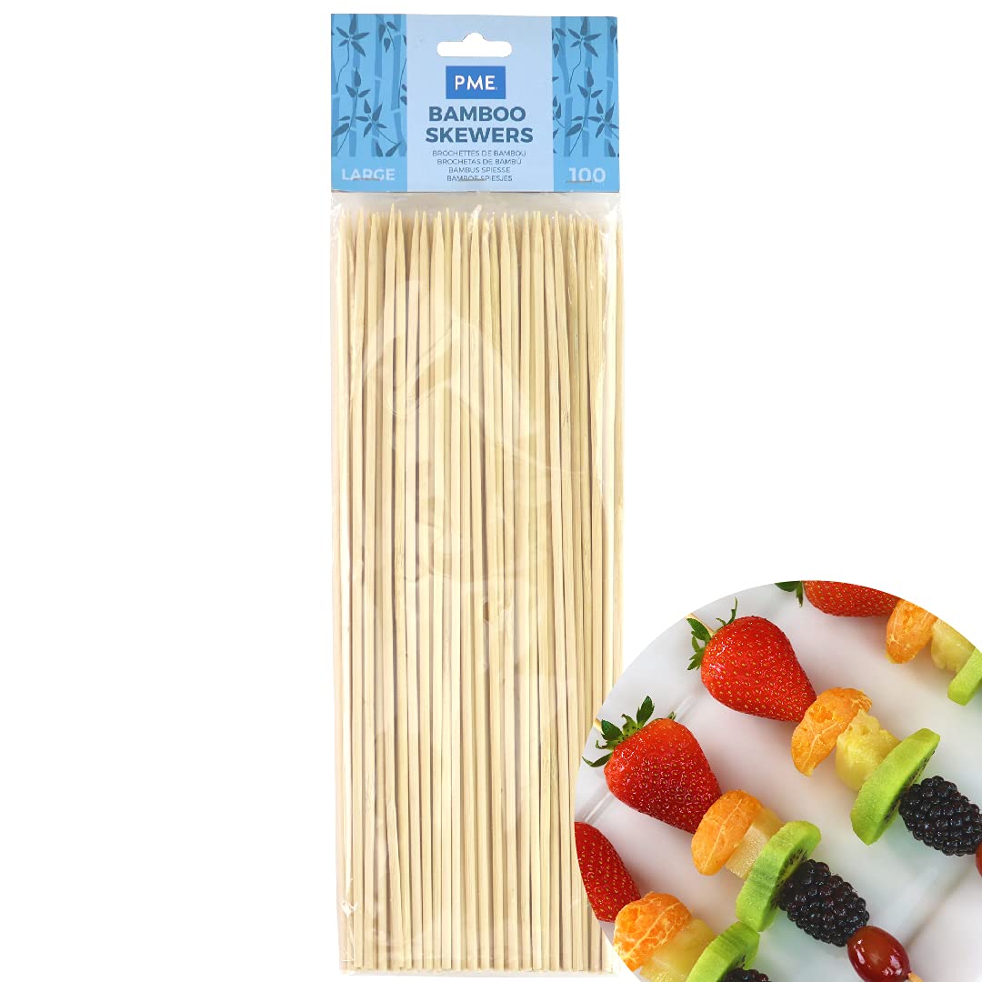 100 Pics à Brochettes En Bambou écologiques - 25 Cm - FSC Certifié - Parfaits Pour Barbecue, Apéritifs Et Cuisine - 2