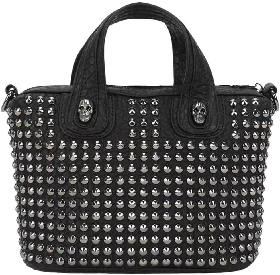Ro Rox Acantha Shoulder Bag Studded Skull Gothic Faux Leather