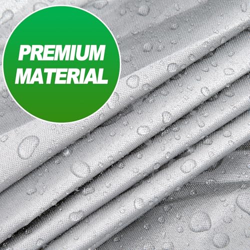 Image of SUV Half Car Cover Silver Car Windshield Sunroof Sunshade Snow Cover Universal Fits Length 185 inch-200 inch
