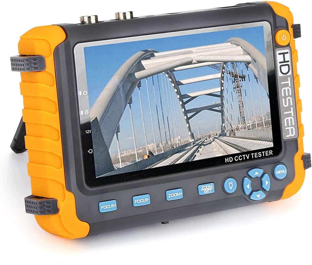 Newest 4-In-1 CCTV tester Support 5MP AHD 5MP TVI 4MPCVI CVBS Camera test With VGA/HDMI Input Rs485 UTP Cable Test DC12V 1A Power Output