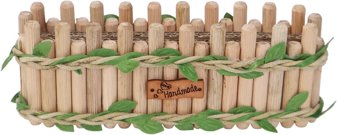 Hamster Cage Sprays Flower Foraging Holder - Natural Wood Feeding Stand, Small Pet Habitat Accessories for Hamsters Mouse Guinea Pig Dwarf Gerbils Syrian Mice (Leaf - L Shape)
