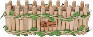 Hamster Cage Sprays Flower Foraging Holder - Natural Wood Feeding Stand, Small Pet Habitat Accessories for Hamsters Mouse Guinea Pig Dwarf Gerbils Syrian Mice (Rec Leaf)