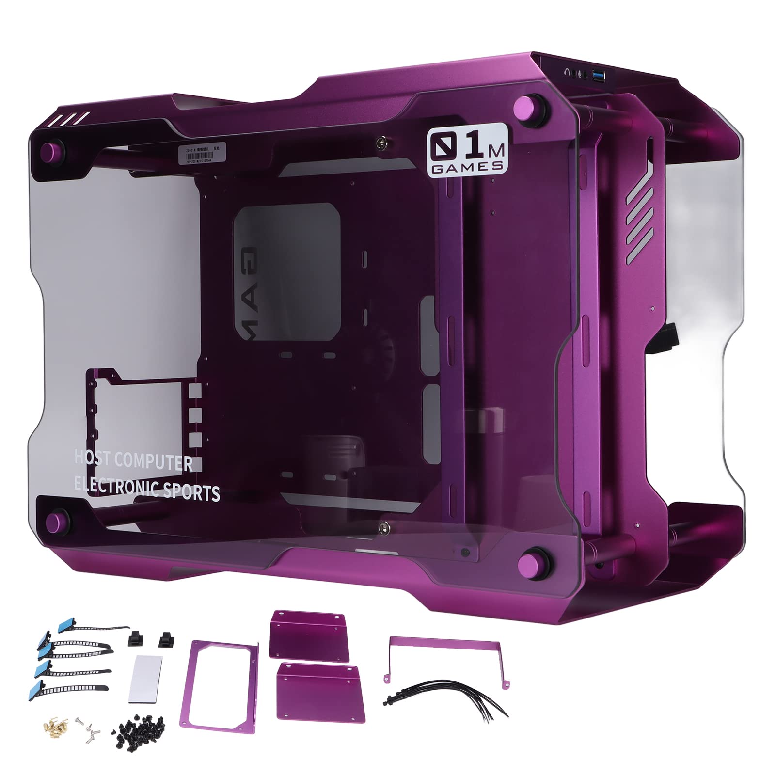 Bewinner Case Premium Mid-Tower ATX Case da Gioco per PC, Pannelli in Vetro Temperato Case per PC da Gioco Chassis per Computer, ATX Matx Open Mini Chassis da Gioco Raffreddato Ad