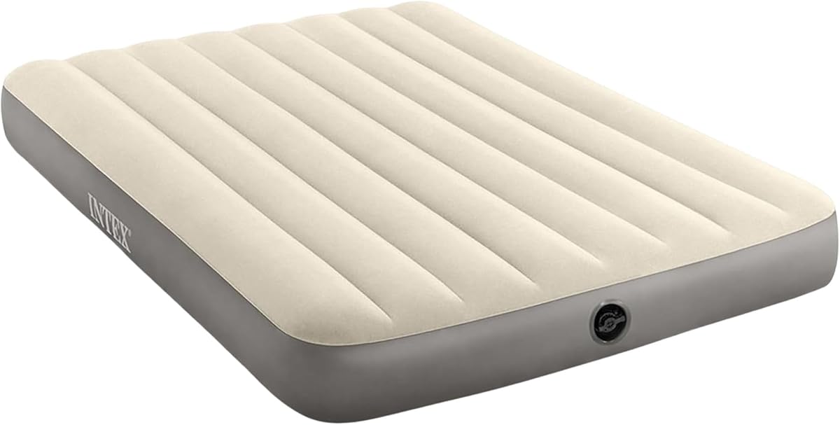 64102E Dura-Beam Standard Single-High Air Mattress: Fiber-Tech – Full Size – 10in Bed Height – 600lb Weight Capacity – Pump Sold Separately