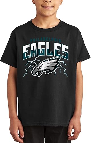 Junk Food Camiseta para niños estándar x NFL Team Lightning con licencia oficial para niños