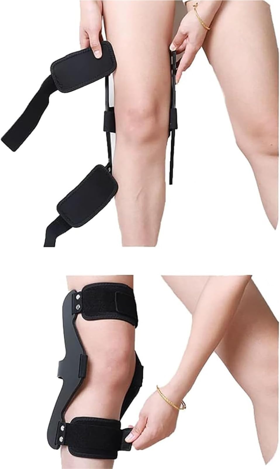 Genérico Inmovilizador de Rodilla, Rodillera de hiperextensión de Rodilla, Protector inmovilizador de Soporte de Rodilla Ajustable, for hiperextensión de Rodilla(L)
