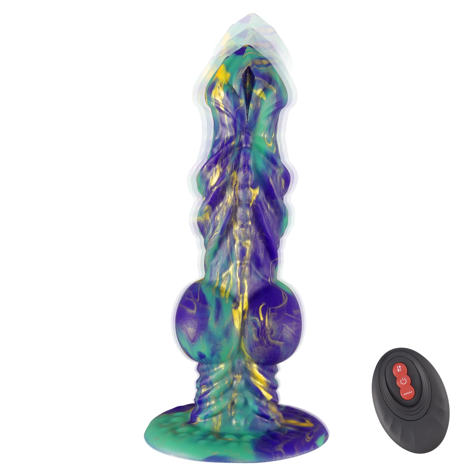23cm Gode Vibrant Monstre Sex Toys,Godemichets Vibrateur Fantaisie Stimulateur point G,Gros Plug Anal Silicone épais,Masseur de Prostate Vibromasseurs Feminin à Distance et Ventouse pour Femme Homme