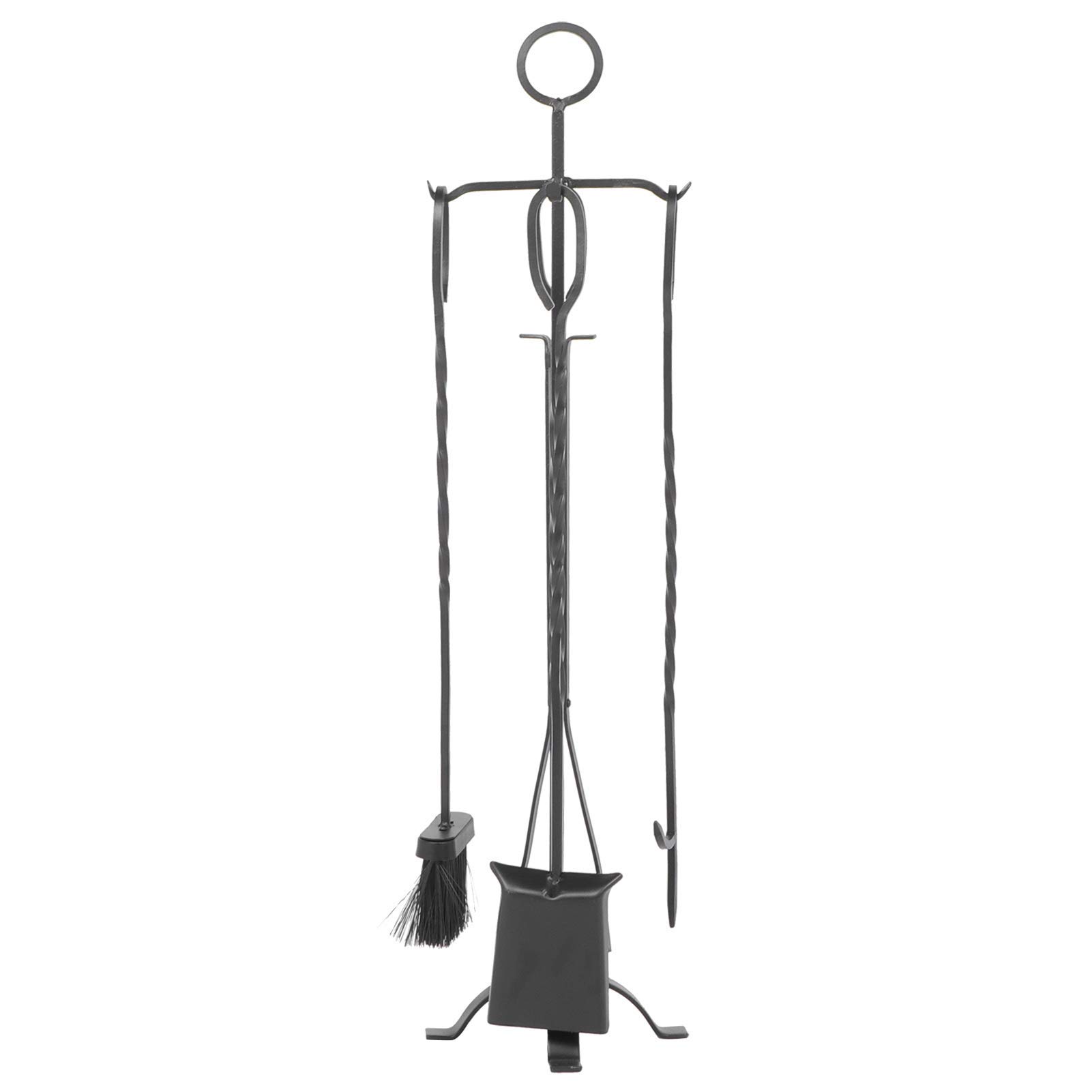 Focolare, Spazzola per caminetto, Strumenti per caminetto Neri più stabili Utensili per caminetto Perfetti Pinze per caminetto, Ferro Funzionale e Decorativo per camini a Gas A Leg