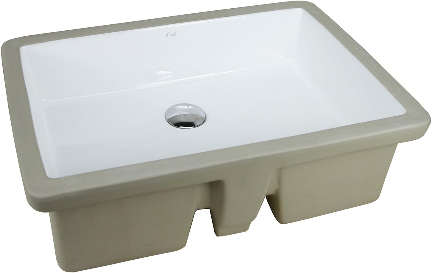 KINGSMAN 22 INCH Durable Rectrangle Undermount Vitreous Ceramic Lavatory Vanity Bathroom Sink Pure White (22 INCH)