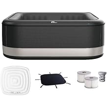 M Spa Square Inflatable Bubble Massage Spa, 4 to 6 Person Outdoor Hot Tub, Portland