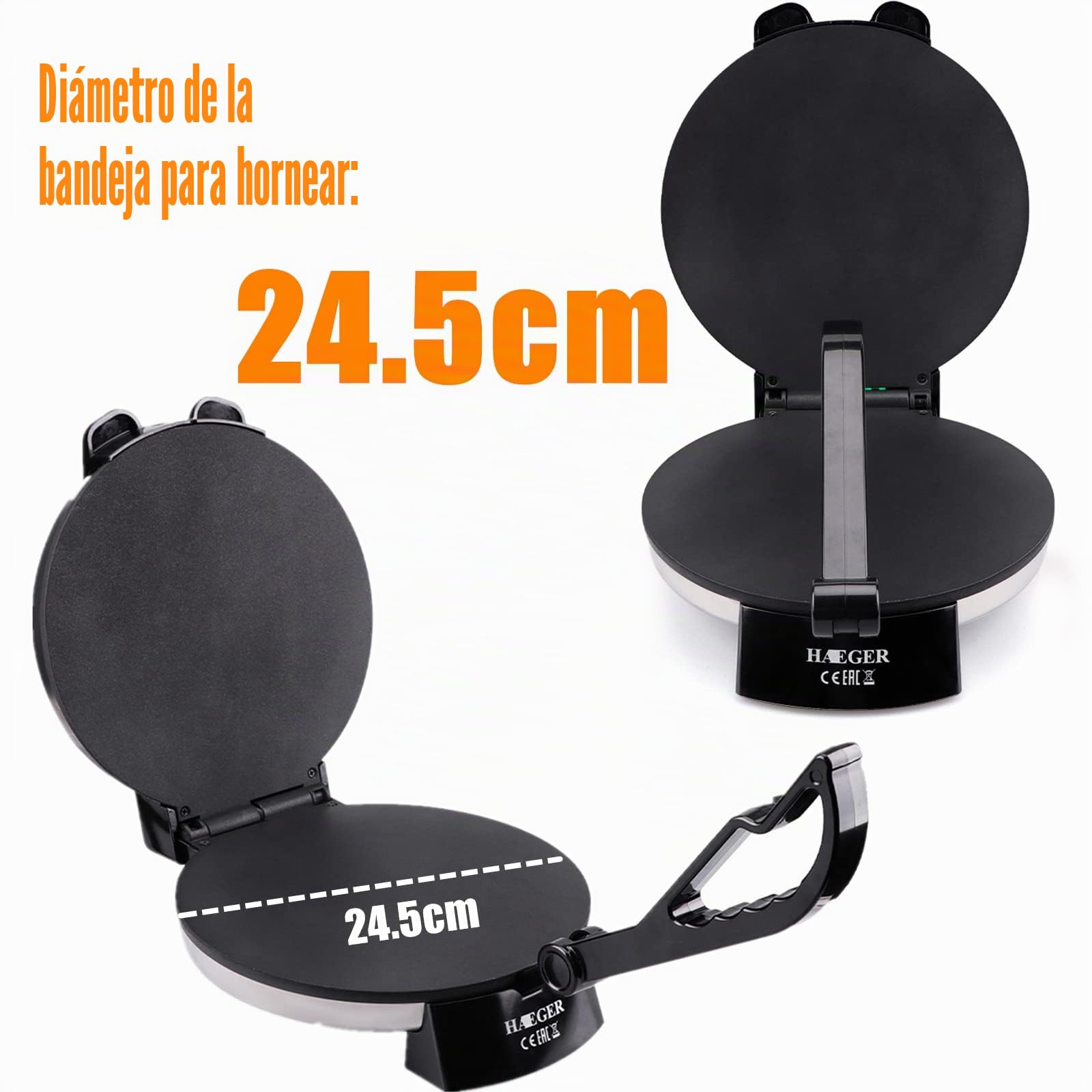 Roti Maker Chapati Maker - Prensa de tortilla de estilo mexicano para hacer tortillas caseras Tacos Pan plano Chapati Rot,Acero inoxidable