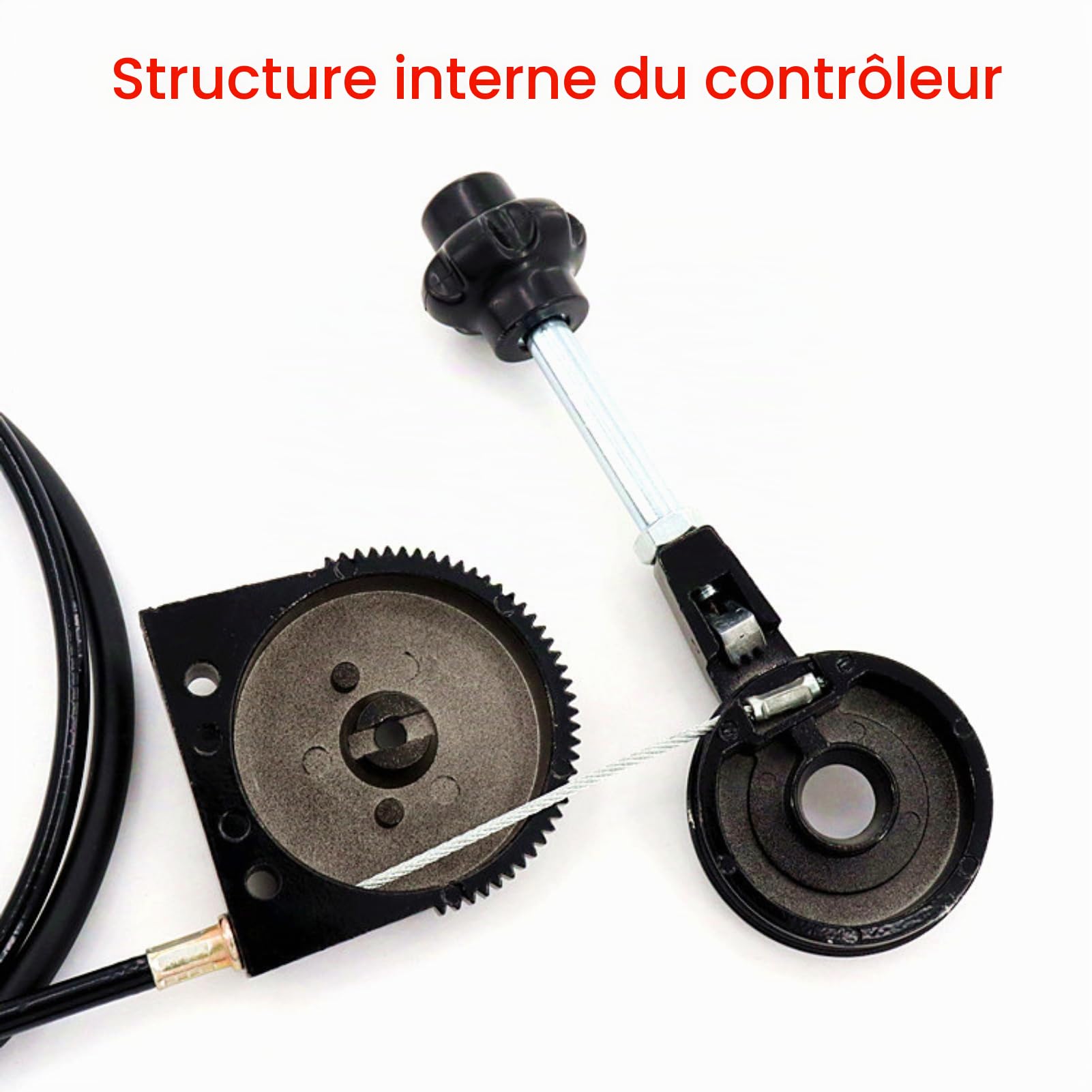 Câble de Commande D'accélérateur D'Excavatrice 2.5 M/8.2ft Câble D'accélérateur de Commande de Carburant en Acier Inoxydable PU pour Excavatrice EX230 EX230
