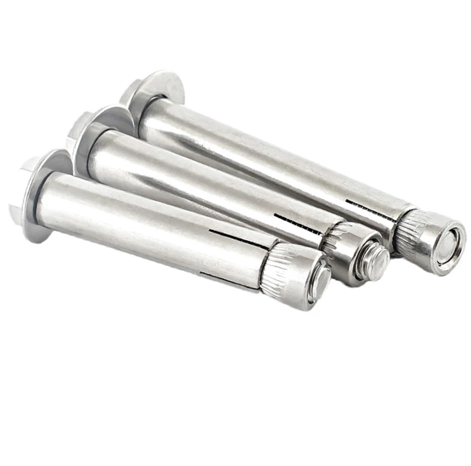 Tacos de expansión Pernos de expansión hexagonales externos M6, M8, M10 y M12, juego anclajes manguito acero inoxidable 304, tornillo hexagonal externo, 1/2/3 piezas(M12x150mm-1pcs)