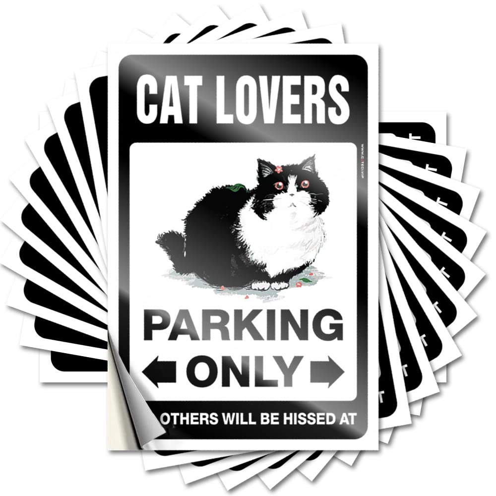 Quote Bathroom Sets Custom Stickers, Cover Waterproof Cat Lovers Parking Only for Hydro Flask | Plush Vinyl Decals for Quick Holiday Gift(6X9CM)