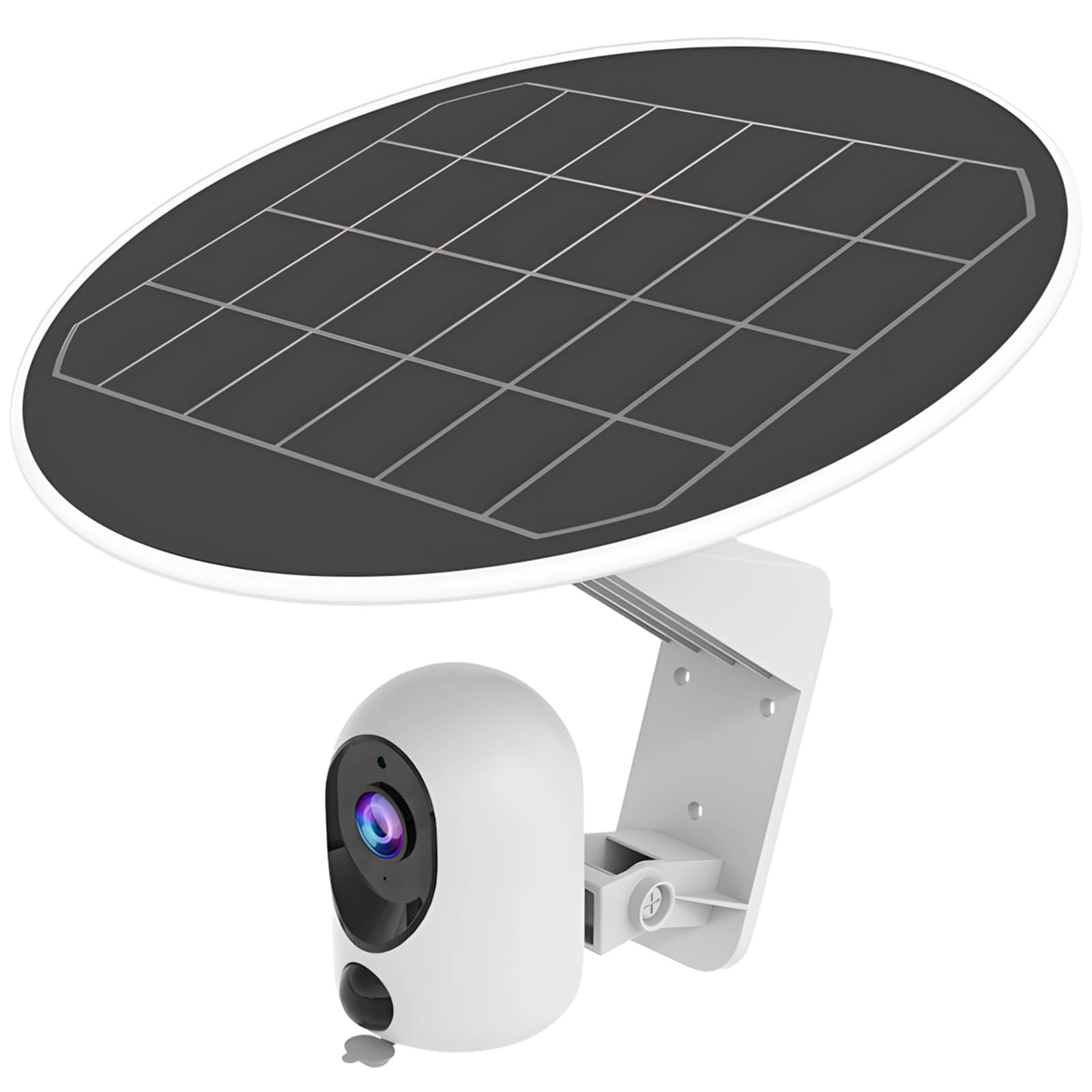 Bezprzewodowa kamera bezpieczeństwa zasilana energią słoneczną, nie wymaga Wi-Fi, 3 MP HD, panoramiczny widok 360 stopni, wodoodporna do użytku na zewnątrz, kompatybilna z 4G, inteligentne wykrywanie