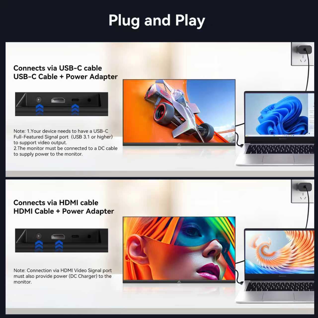 Amazon.co.jp: Kenowa 23.8インチ 2K 100Hz ポータブルモニター IPS