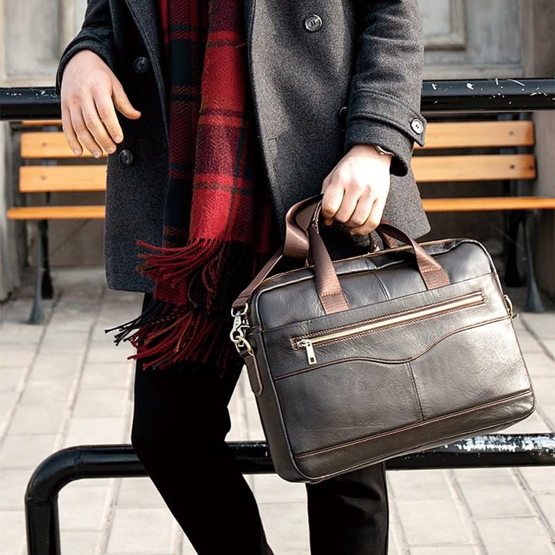 Business Briefcase Cross-shoulder Crossbody Handbag Multi-layer Storage Work Bag3