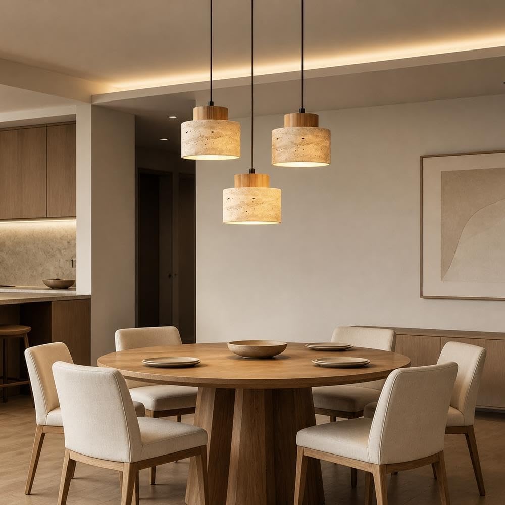 Lampa Wisząca E27 Drewna Lampa Wisząca Z Naturalnego Kamienia Żółtego
