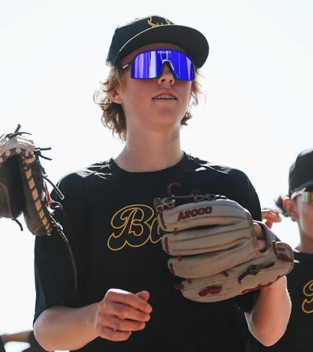 Miniatura 9 de maivnz Gafas de sol de béisbol para hombres y mujeres, protección UV400, gafas deportivas al aire libre para ciclismo, correr, golf, softbol