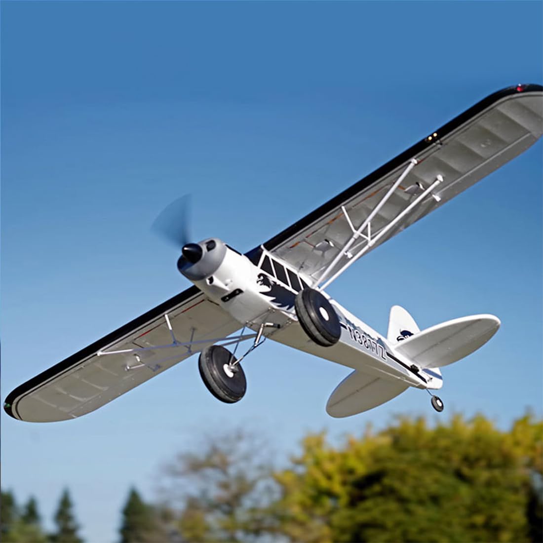 1700mm Avión RC Avión de Gran STOL Bush en Estilo Carbon Cub para Profesionales Adultos con Neumáticos de Tundra de 6.25 Pulgadas, Amortiguadores CNC, Iluminación LED, Modelo EPP (PNP)