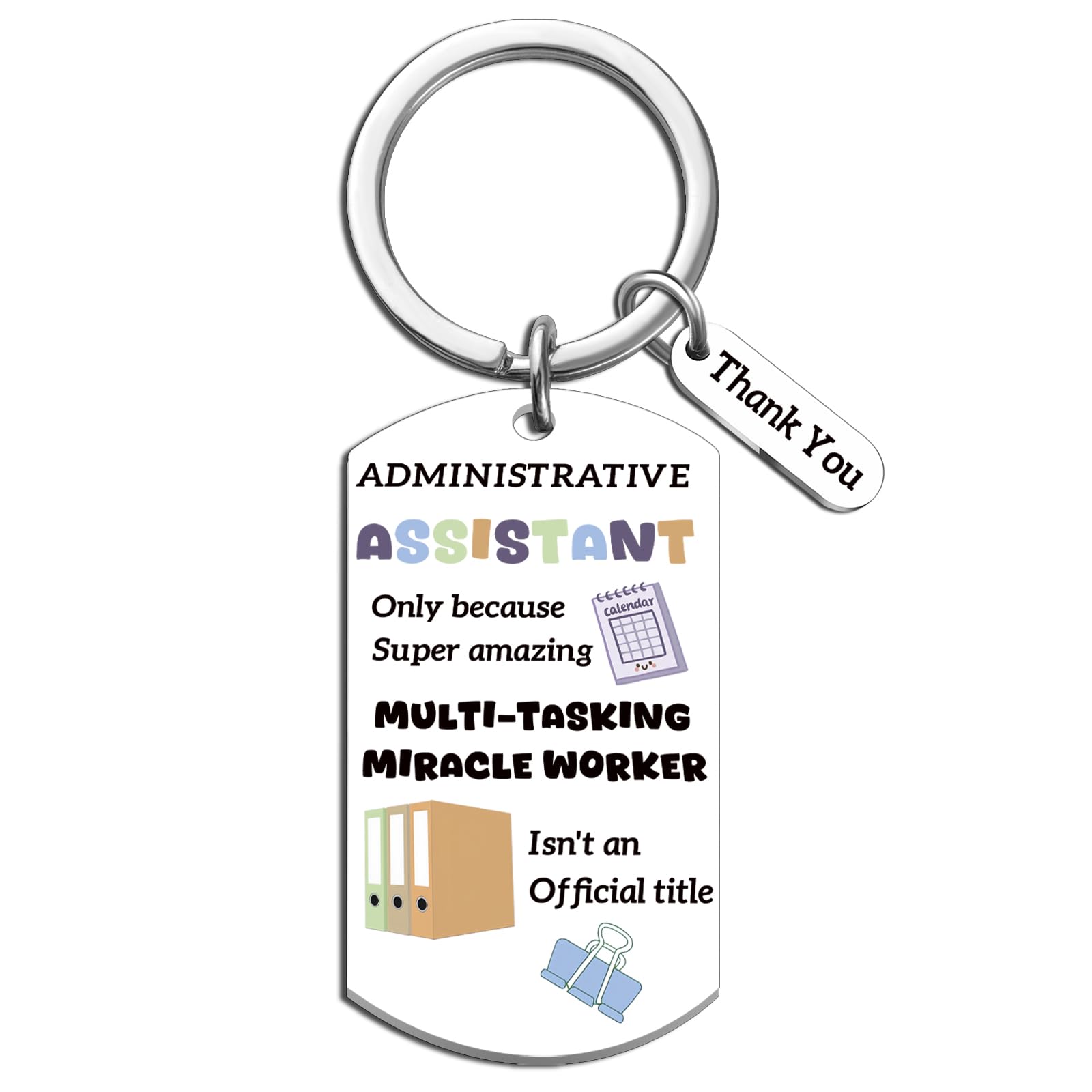 Administrative Professional Day Gifts Administrative Assistant Gifts Assistant Keychain Secretary Gift for Women Appreciation Gift for Coworkers Employee Admin Present for Professionals Admin Keyring